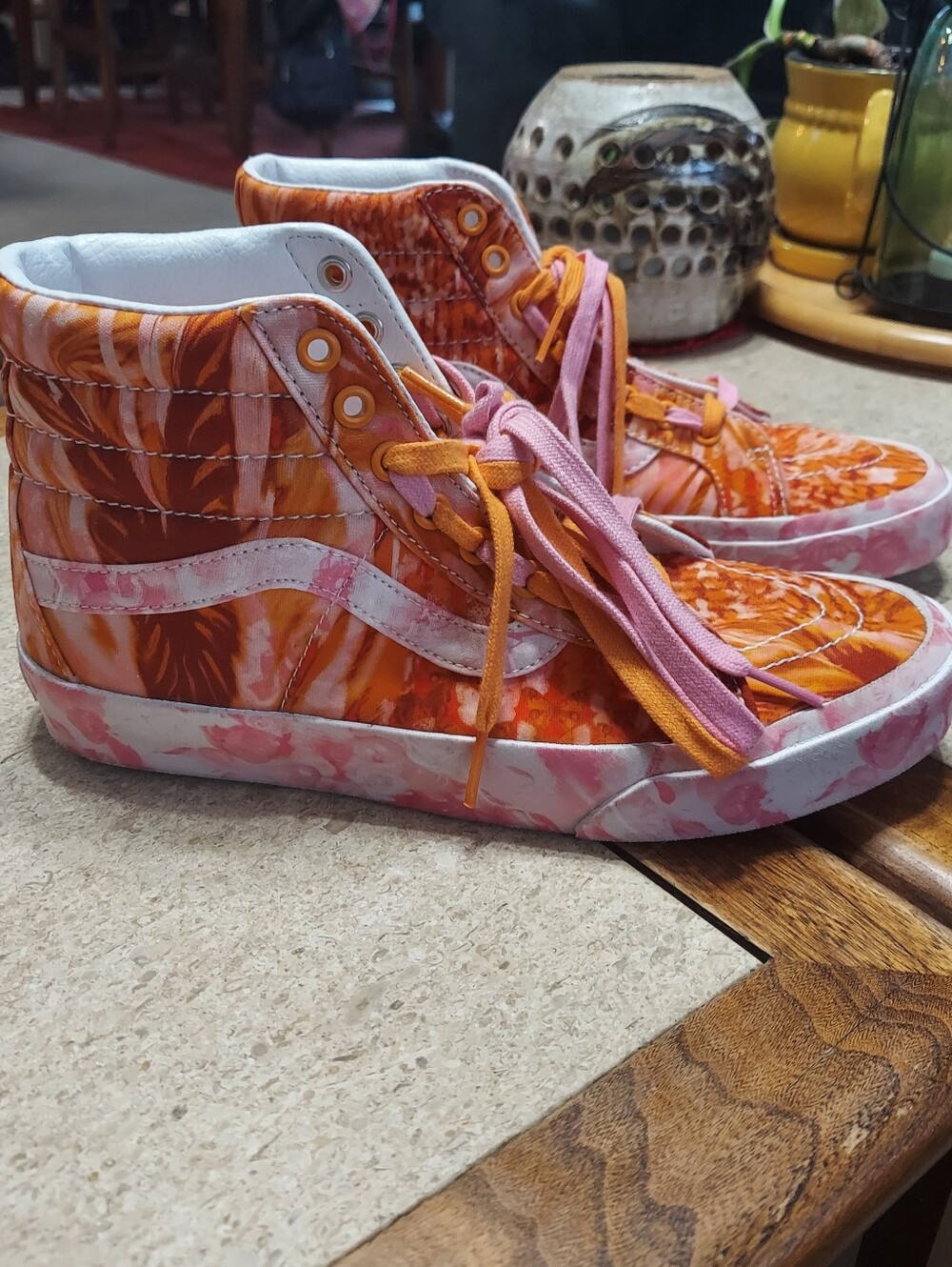 Vans Collina Strada SK8-Hi Orange and Pink Tie-Dye High-Tops  Unisex M7 Or W8.5 - Picture 5 of 13